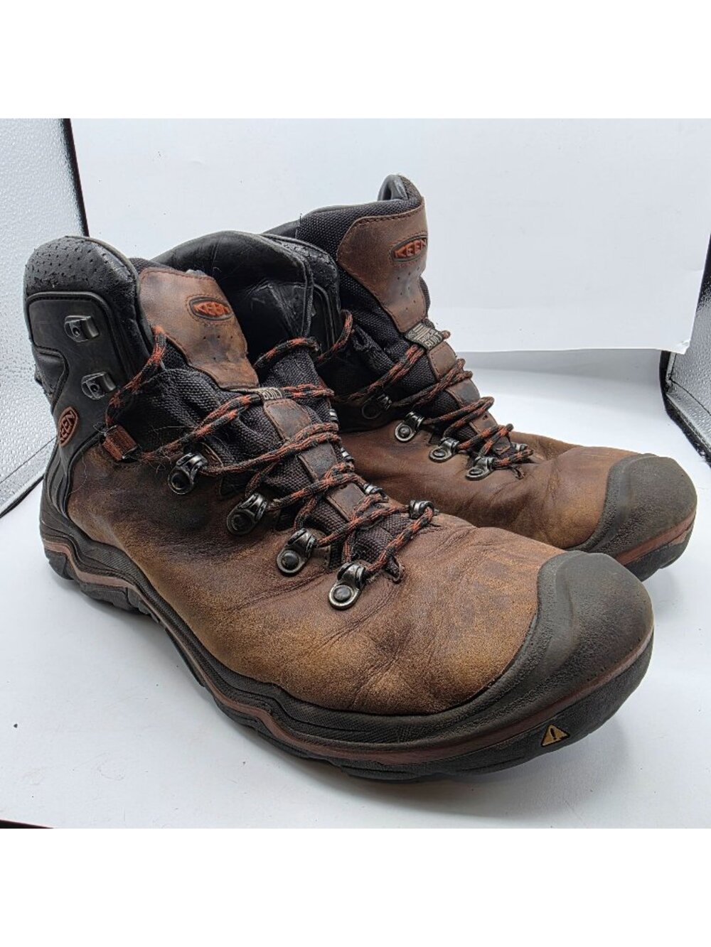Keen Liberty Ridge Waterproof Leather Mens Hiking Boots Size 14 Brown Outdoor